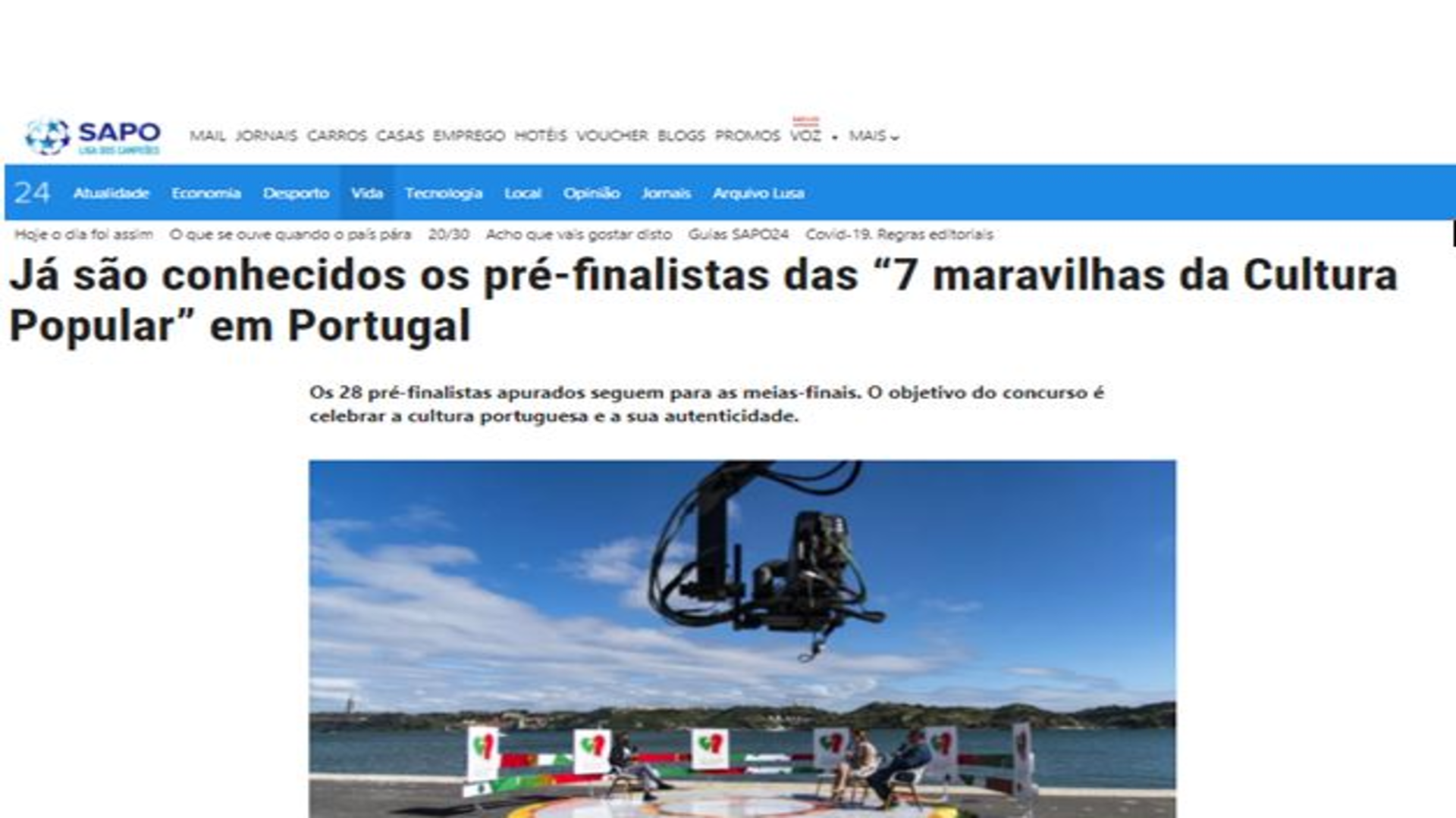 Já são conhecidos os Pré-Finalistas das 7 Maravilhas da Cultura Popular® / MEDIA PARTNER 7 MARAVILHAS